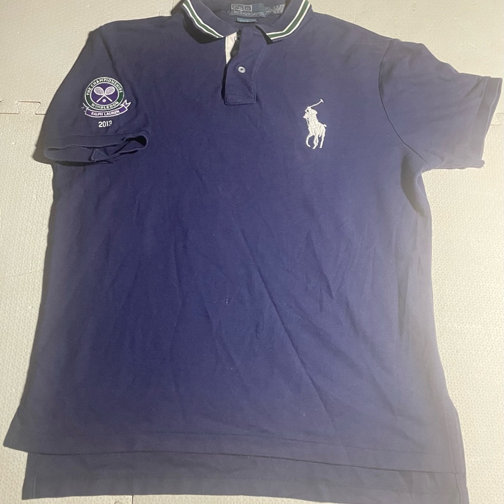 Polo by Ralph Lauren Navy Short-Sleeve Polo with White Logo